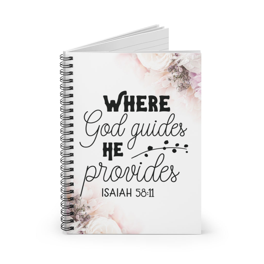Where God Guides Spiral Notebook - College Ruled