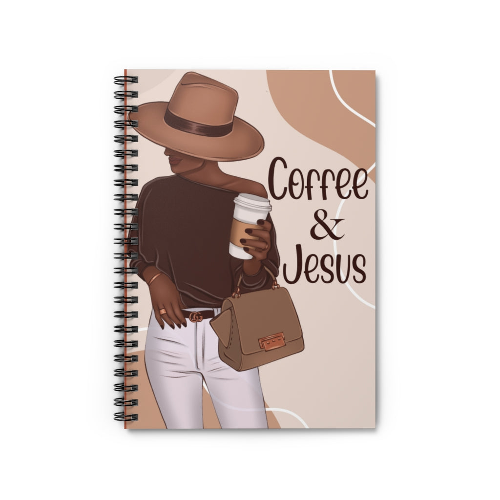 Coffee and Jesus Spiral Notebook - College Ruled Line