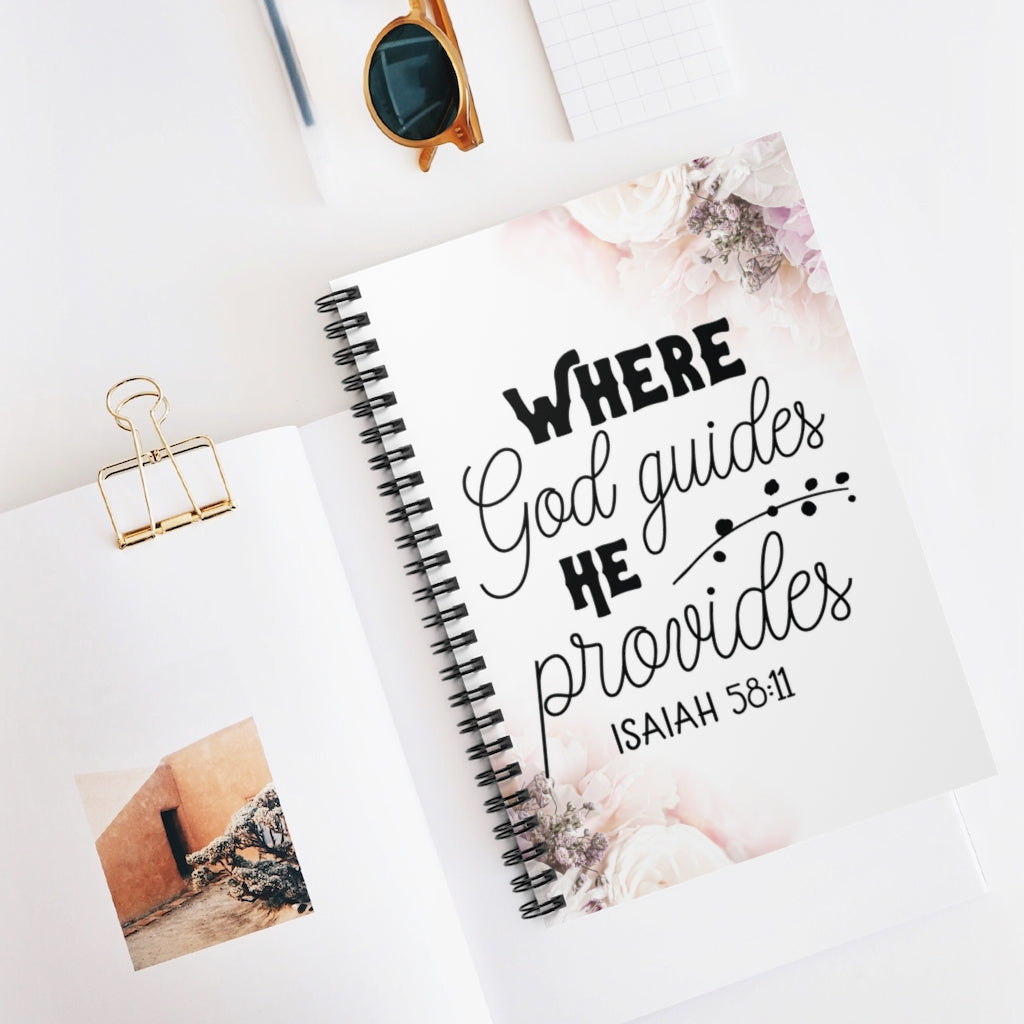 Where God Guides Spiral Notebook - College Ruled
