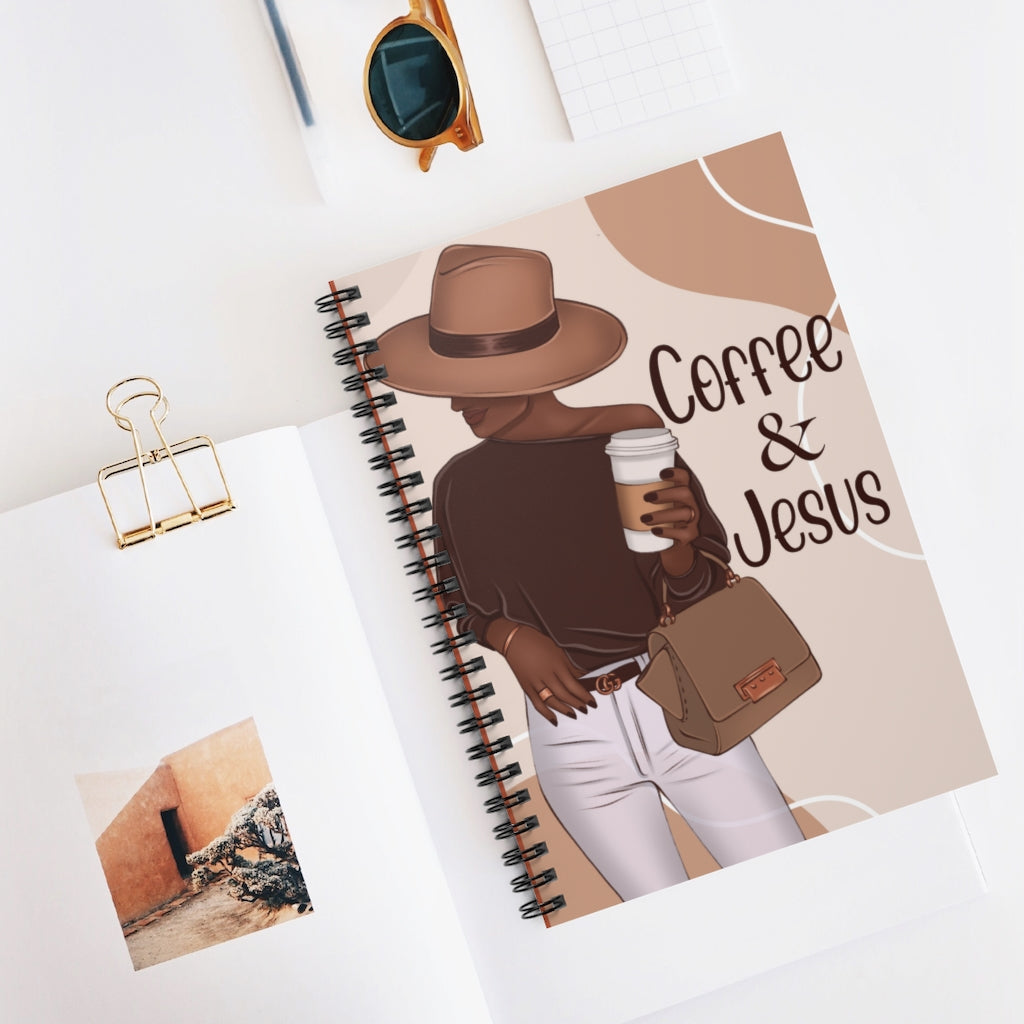 Coffee and Jesus Spiral Notebook - College Ruled Line