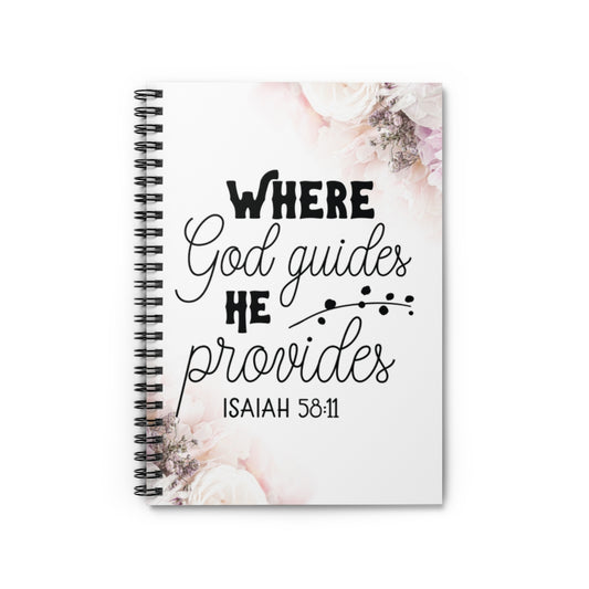 Where God Guides Spiral Notebook - College Ruled