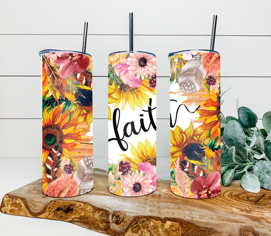 Faith Flower Tumbler