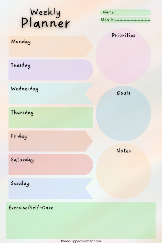 Weekly Planner Notepad - Abstract