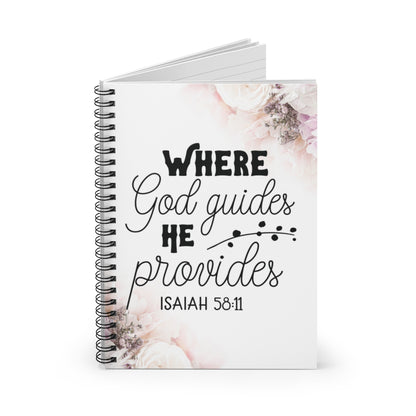 Where God Guides Spiral Notebook - College Ruled