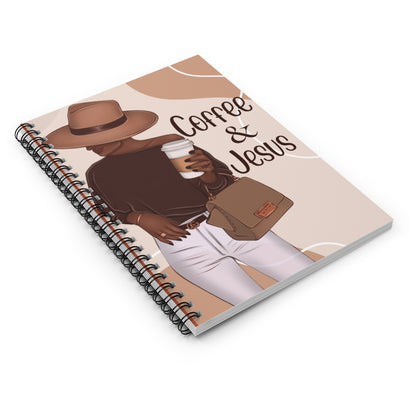 Coffee and Jesus Spiral Notebook - College Ruled Line