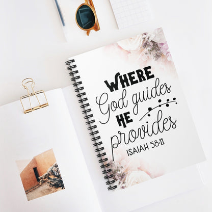Where God Guides Spiral Notebook - College Ruled