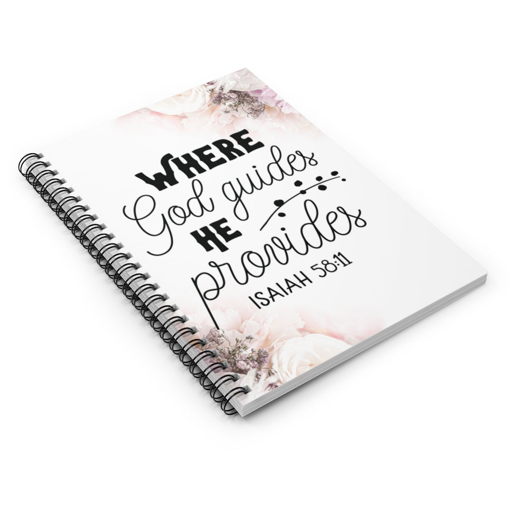 Where God Guides Spiral Notebook - College Ruled